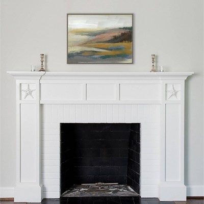 Northwest Cove II Gray and Pink Landscape Canvas with Float Frame