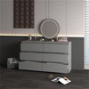 SKRAN Large 6 Drawer Chest, Country Style Drawer Dresser, Engineered Wood Storage Cabinet for Nursery, Bedroom (Gray) - 3 of 4