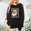 Simply Sage Market Ugly Sweater Santa Face Lightweight Garment Dyed Sweatshirt - 3 of 4