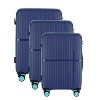 GALA 3-Piece Luggage Set – Polycarbonate Hardshell, Lightweight, 360° Dual Spinning Wheels, Combo Lock - 20", 24", 28" - Navy Teal - 3 of 4