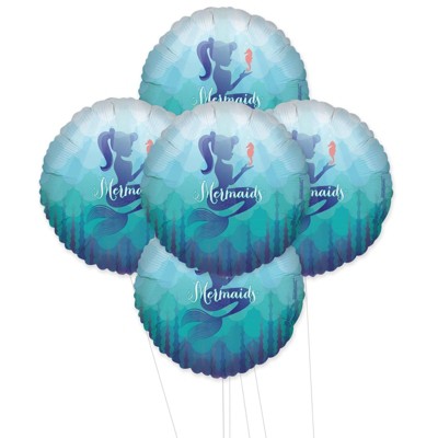 Birthday Express Mermaids Under The Sea Foil Balloon Kit - 5 Pack