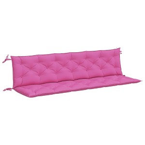 vidaXL Outdoor Garden Bench Cushions Set - Pink, 78.7"x19.7"x2.8", Fabric (100% Polyester), Hollow Fiber Cushioning, Water-Resistant - 1 of 4