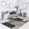 Washable Geometric Area Rug, Non-Slip Low Pile Carpet for Bedroom Living Room Dining Room, Soft Throw Mat for Kitchen Nursery - 2 of 4