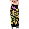 LA LEELA Women's Summer Beach Wrap Bikini Wraps Sarong Cover up Skirt Swimsuit Swimwear Cover Ups for Womens One Size Black, Floral - 3 of 4