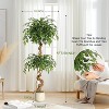 Ficus Tree, Artificial Plants Indoor with Pot,Indoor Faux Tree for Home Office Decor - 3 of 4