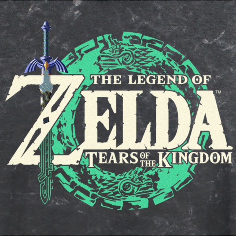 Juniors Womens Nintendo The Legend of Zelda: Tears of the Kingdom Official Game Logo Crop T-Shirt, 2 of 5