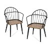 Indoor Dining Chair With Metal Legs (Set of 2),Light Birch - 2 of 4