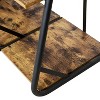Honey-Can-Do Rustic Z-Frame Wardrobe Racks Brown: Steel Garment & Clothing Rack, Freestanding Closet with 5 Shelves - 4 of 4