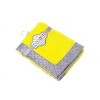 Bacati - Solid Yellow with Solid Border Blanket (Yellow/Grey Border) - 3 of 4