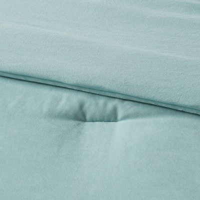 Threshold King Lustrous Velvet Comforter & Sham Set Light Teal Blue - Threshold™: Plush Polyester Bedding, OEKO-TEX Certified — фото 4