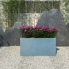 LeisureMod Rectangular Planter in Fiberstone with Drainage Holes for Indoor and Outdoor Home Bloom Collection - 2 of 4