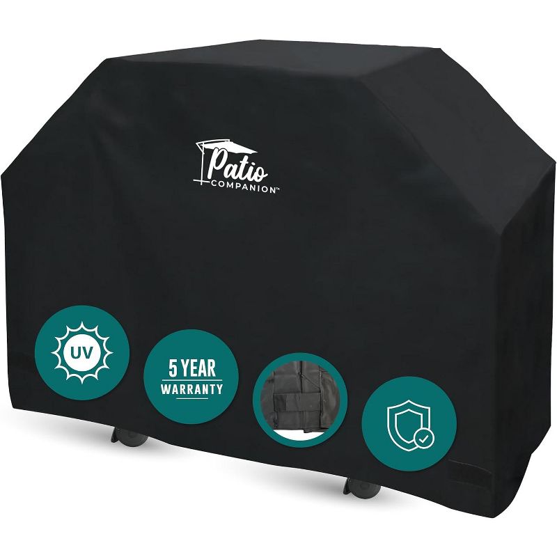 Patio Companion Professional, BBQ Grill Cover, 5 Year Warranty, Heavy-Grade UV Blocking Material, Waterproof and Weather Resistant, Gas Grill, 1 of 8