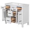 NicBex Bathroom Vanity with Resin Sink,Multi-Functional Bathroom Sink Vanity with 2 Soft Close Doors and 4 Drawers,36" Bathroom Sink Cabinet,White - 4 of 4