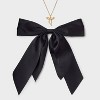 Bow Hair Clip and Necklace with Bow Charm Set 2 pc - Wild Fable™ Black - 2 of 4