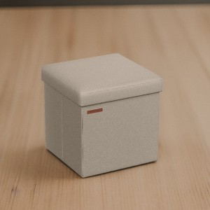 15" Ottoman with Storage, Folding Footstool, Storage Ottoman Bench, Cube Storage Chest 660 lb Load Capacity - 1 of 4