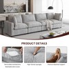 Modern Sectional Sofa 134 Inch 4-Seater Cloud Couch with Chenille Deep Seat Couches for Living Room, Bedroom and Apartment - 4 of 4