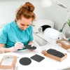 Unique Bargains Slate Non-slip Lightweight Compact Coasters Black - 4 of 4
