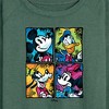 Women's - Disney - Mickey Friends Urban Grid Lightweight French Terry Wide Neck Long Sleeve Shirt - 2 of 4