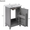 ALEXOUN 20" Bathroom Vanity with Ceramic Sink, Small Bathroom Sink Cabinet with 1 Soft-Close Door, Single Ample Storage Sink Bathroom Vanity - 4 of 4