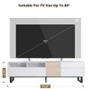 Modern TV Stand Entertainment Center with Cabinets Drawers Open Shelves 2 U-Shaped Legs Easy Assembly TV Cabinet - 2 of 4