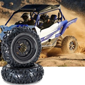 ATV/UTV Tire & Wheel Set (2 PCS) - 6PR All-Terrain Tires with 12" Steel Rims - 1 of 4