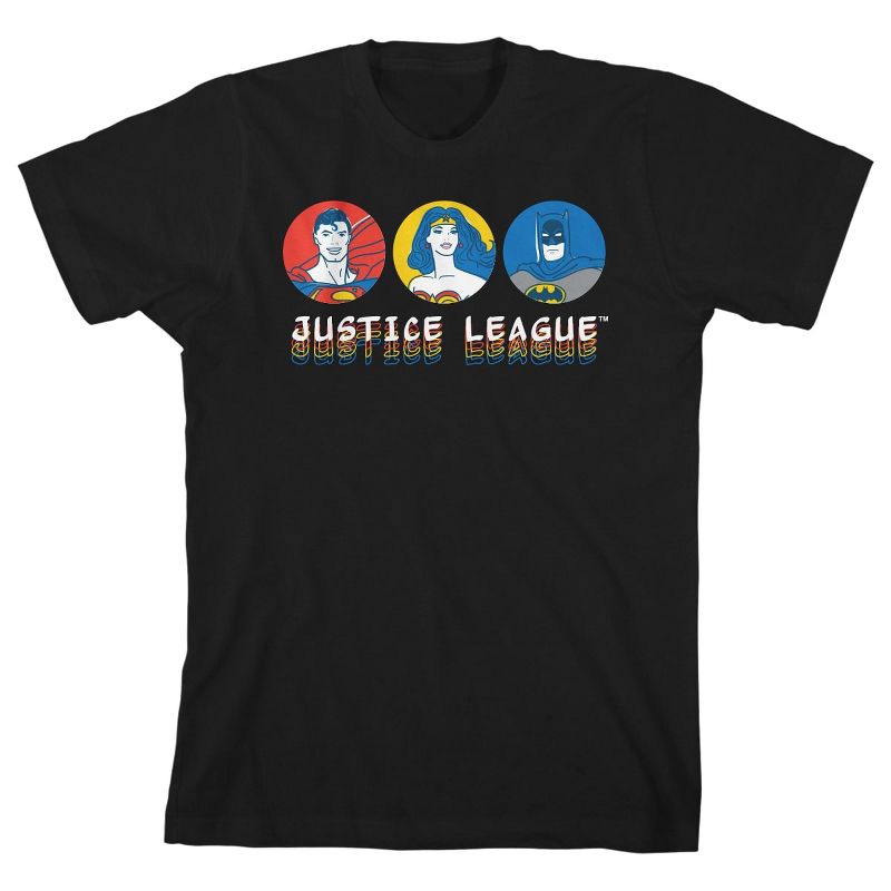 Justice League Dream Team White Tee Toddler Boy to Youth Boy, 1 of 2