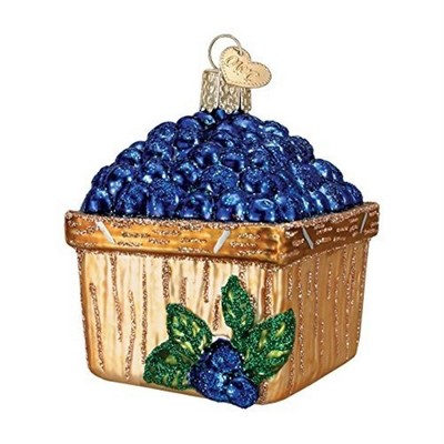 Old World Christmas Blown Glass Ornament for Christmas Tree, Blueberries
