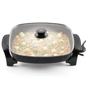 Elite Cuisine 10.5qt Electric Skillet - Black - 1 of 4
