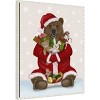 Amanti Art 23"x28" Christmas Present Bear Hug Fab Funky Framed Canvas Wall Art - 2 of 4