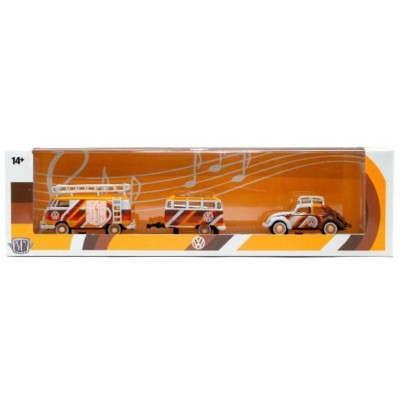 M2 Machines 1960 VW Delivery Van & 1953 VW Beetle Deluxe USA Model Auto Haulers R90
