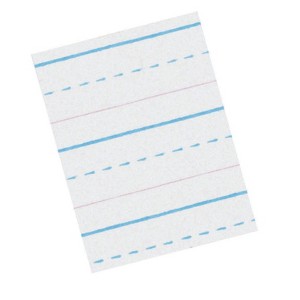 Zaner-Bloser Sulphite Handwriting Paper, Dotted Midline, Grade 2, 1/2" x 1/4" x 1/4" Ruled Long, 10-1/2" x 8", 500 Sheets (Pack of 2) - 1 of 1