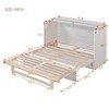 Queen Size Murphy Bed with Storage Drawers, Convertible Cabinet Bed with Faux Drawer Front and Accents,Foldable Wall Bed Frame - 3 of 4