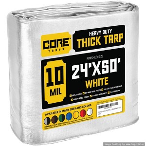 Core Tarps Heavy Duty 10 Mil Tarp Cover, UV Resistant, Rip Proof for Roof, Camping, Patio, Pool, Boat - 1 of 4