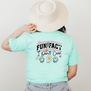 Simply Sage Market S.W.Smiley Fun Fact I Don't Care Short Sleeve Tee - 1 of 4