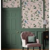 Nuit Blush Pink Floral Birds Paste the Wall Wallpaper - 2 of 4