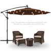 Best Choice Products 10ft Solar LED Offset Hanging Outdoor Market Patio Umbrella w/ Adjustable Tilt - 2 of 4