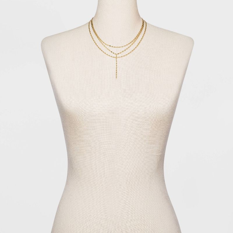 SUGARFIX by BaubleBar Layered Y-Chain Necklace - Gold, 2 of 4