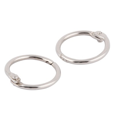 thumbnail image 2 of Uxcell Metal Book Loose Leaf Binder Hinge Snap Ring 50mm... 2 of 11