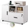 GALAXHERO File Cabinet with Charging Station, 1 Drawer Rolling File Cabinet, Locking Filing Cabinet for Home Office, Printer Stand with Storage - 2 of 4