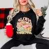 Aloha Christmas Surfing Santa - Women's Graphic Sweatshirt - 3 of 4
