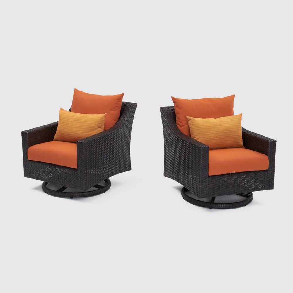 2pc Deco Motion Club Chairs - Orange - RST Brands