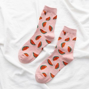 Alilang Women's Colorful Fruit Low Cut Socks Non Slip Cotton for Casual Stability and Comfort 2 Pairs - One Size Fits Most - 1 of 4