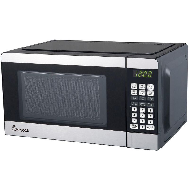 Impecca 0.7 Cu Ft, Countertop Microwave, 700 Watts -  Stainless Steel, 2 of 4