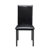 Vynxaria 2-Piece Black Writing Desk Chair Set Metal Frame Faux Leather Small Space Solution for Home Office - 3 of 4