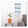 Recycled Three-Month Format Wall Calendar, Vertical Orientation, 12.25 x 26, White Sheets, 14-Month: Dec 2025 to Jan 2027 - 2 of 4
