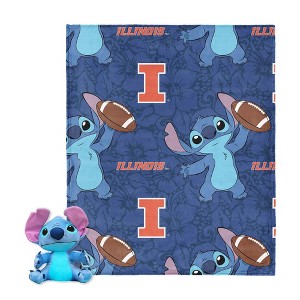 NCAA Enroll Stitch Hugger Pillow & Silk Touch Throw Blanket Set 40x50 Inches - 1 of 4
