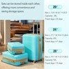 3-Piece Hardside Luggage Set with Triple Telescopic Handles, TSA-Approved Safeguard Locks, Smooth Anti-Pinch Design Travel Suitcase Set 20", 24", 28" - 3 of 4