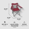 Four Seasons Courtyard 600D Polyester Folding Outdoor Quad Chair Portable Comfort Lounge Seating Set with Cupholder, 4 Pack, Multicolor - 2 of 4