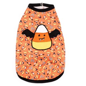 The Worthy Dog Candy Corn Ghouls Sleeveless Dog Tee - 1 of 3