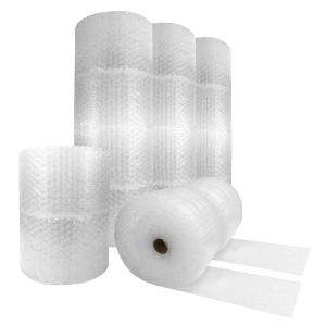 UOFFICE Bubble Cushioning Wrap Roll - 1600 Ft x 12" Wide - Medium 5/16" Sized Bubbles - 1 of 4